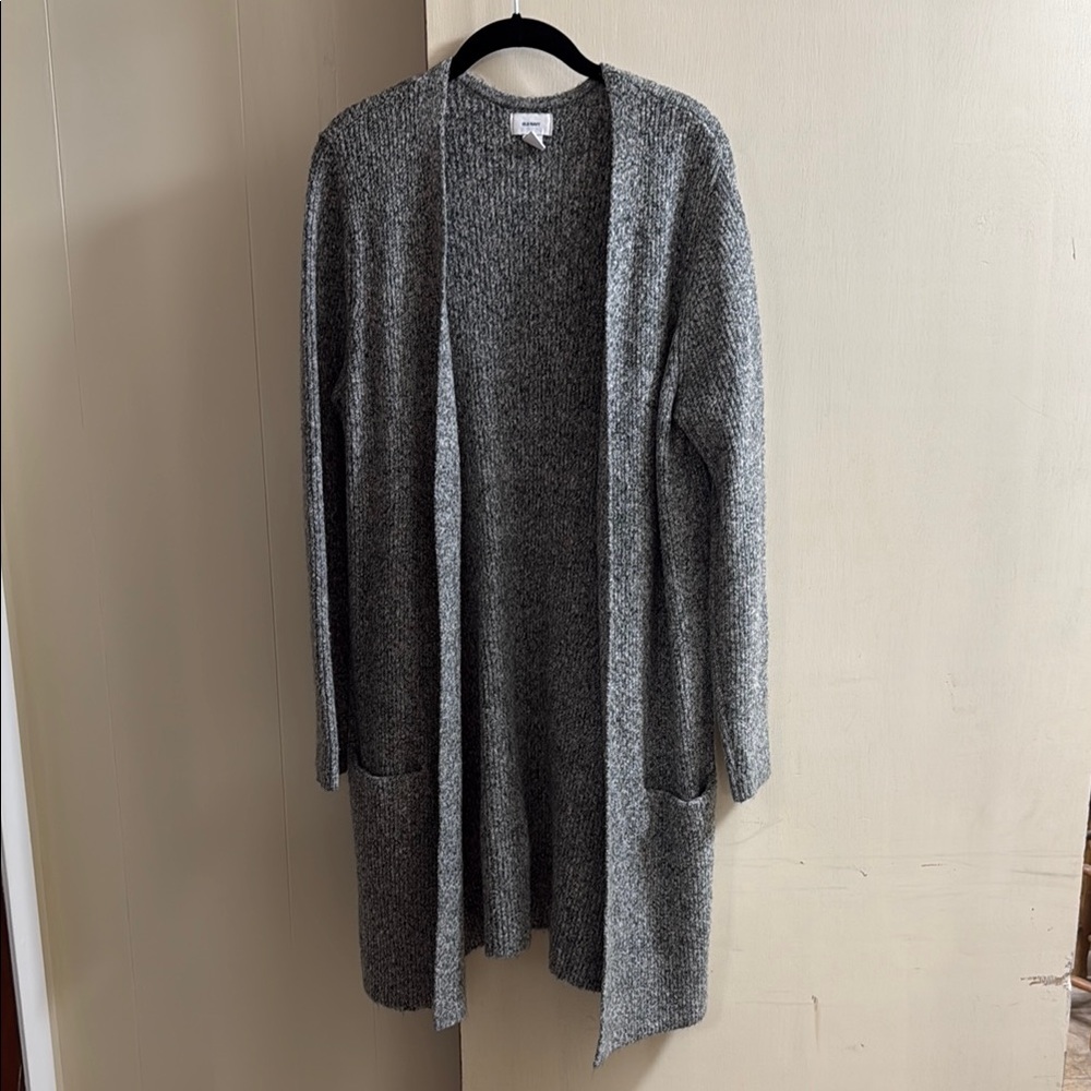 Old Navy Gray Long Open Front Cardigan